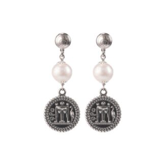 Orecchini Gerardo Sacco in Argento con Perle e Moneta - Perle - 27953pb