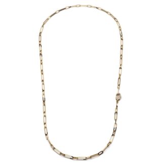 Collana lunga da Donna Unoaerre in Bronzo Dorato - Paperclip - 2728
