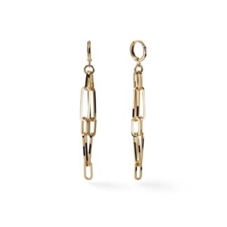 Orecchini da Donna Unoaerre in Bronzo Dorato - Paperclip - 2730