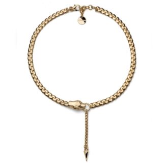 Collana da Donna Unoaerre Testa di Serpente in Bronzo Dorato - 2860